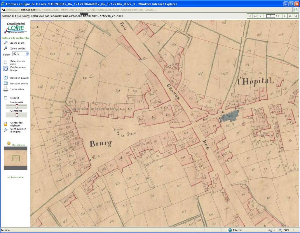 Cadastre changy 1831